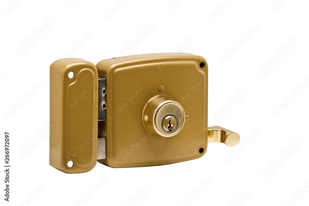 image of a door lock on a white background image of a door lock on a white background