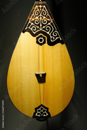 Tranditional Kazakh dombra (dombyra) musical string instrument photo