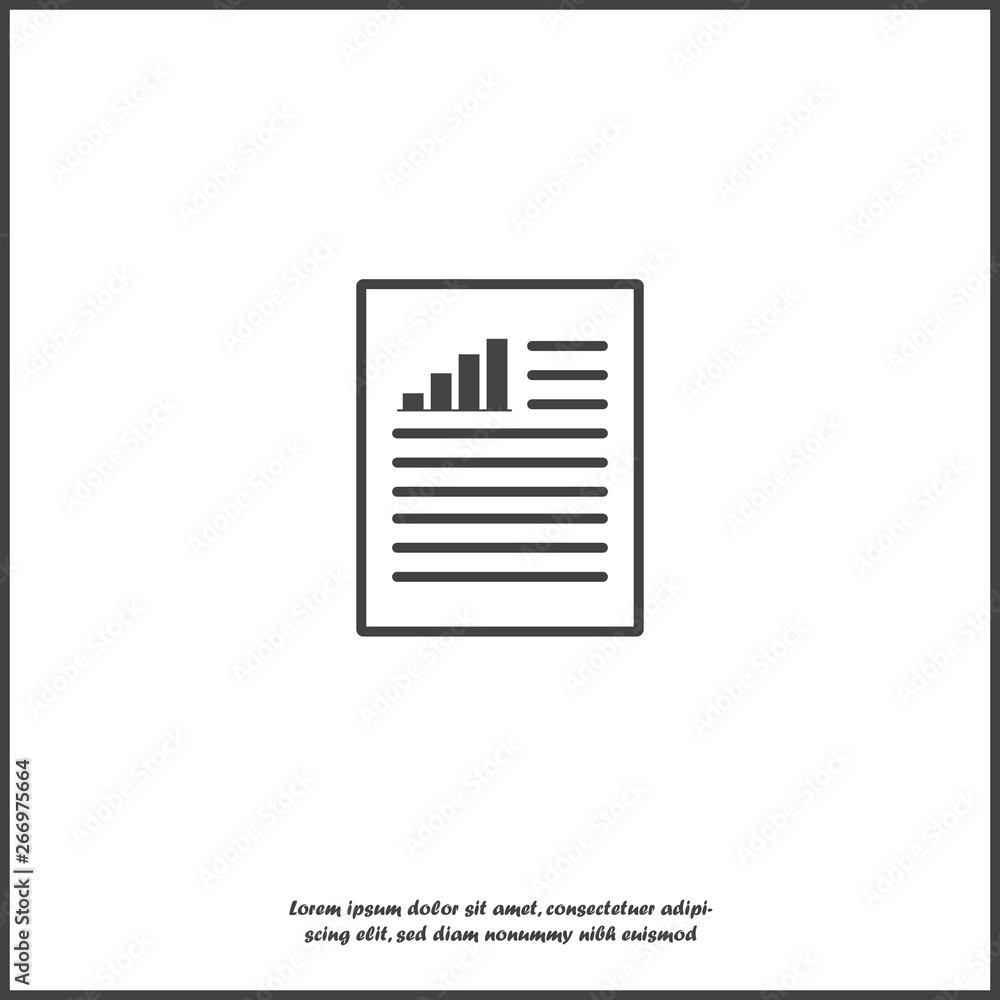 Vector document icon with growth rate and text on white isolated background. Layers grouped for easy editing illustration. For your design. Vector document icon with growth rate and text on white isolated background. Layers grouped for easy editing illustration. For your design.