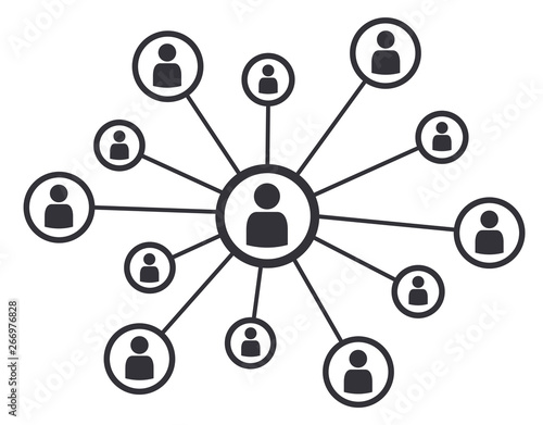 Networking social media concept business communication vector illustration symbol