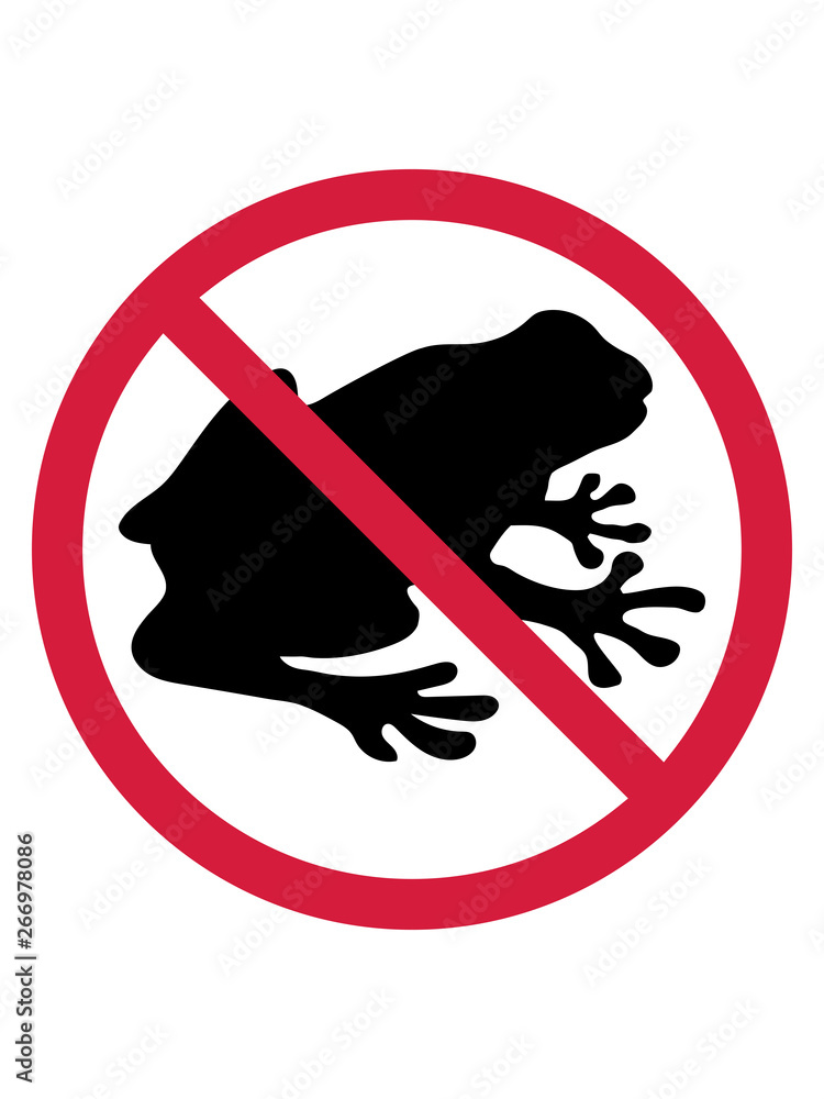 Sind Froschschenkel In Deutschland Verboten frosch verboten schild zone keine kröte silhouette umriss umrandung