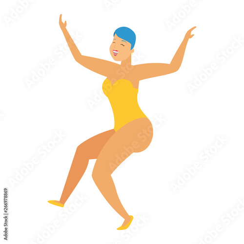 dancer woman in swimsuit character
