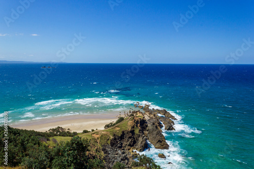 Clear water at the Pass on a sunny day in Byron Bay, Queensland, Australia