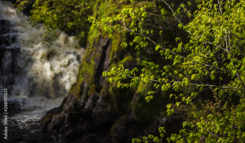 The Reekie Linn waterfall on the River Isla, Perthshire, Scotland photo