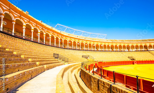 Bullfight arena (Plaza de toros) in Seville, Spain