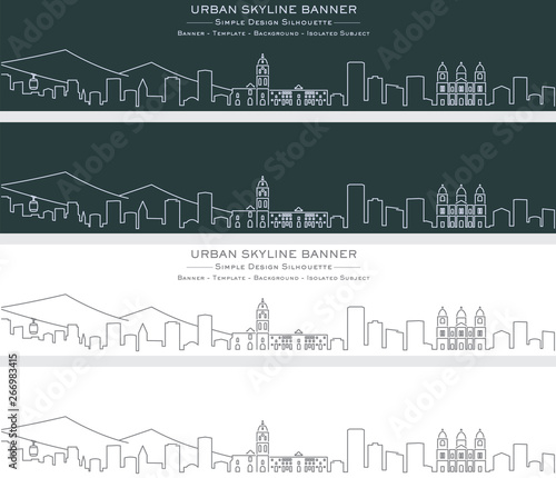 La Paz Single Line Skyline Banner