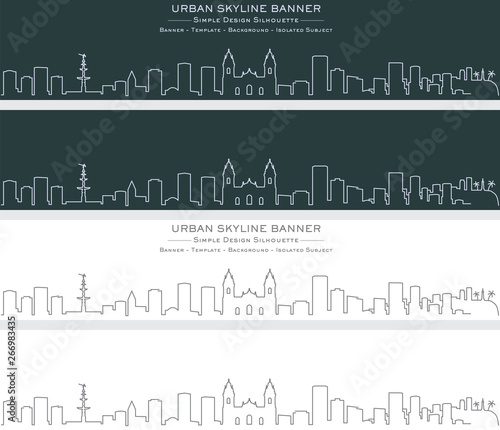 Lima Single Line Skyline Banner