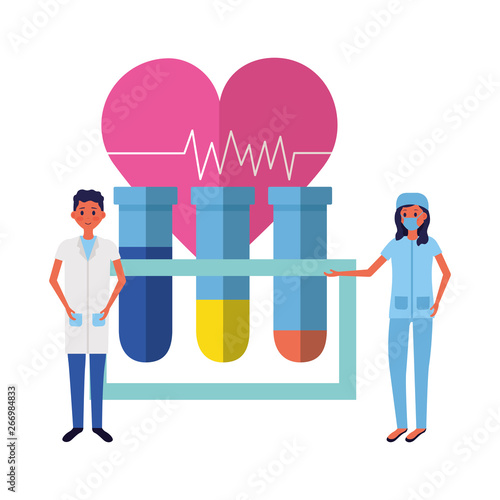 medical people test tube
