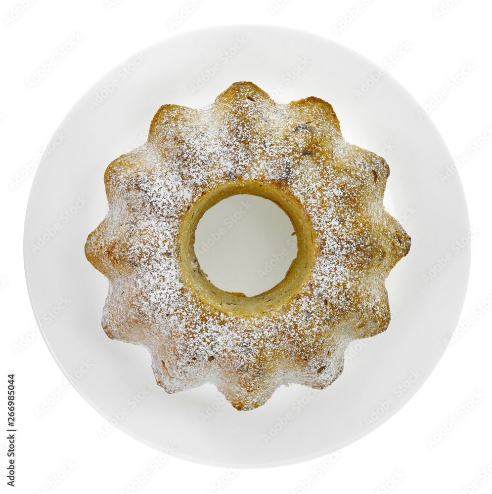 Marble cake. Sweet Bread with walnuts and dried fruits on a white background. Figs and prunes. Marble cake. Sweet Bread with walnuts and dried fruits on a white background. Figs and prunes.