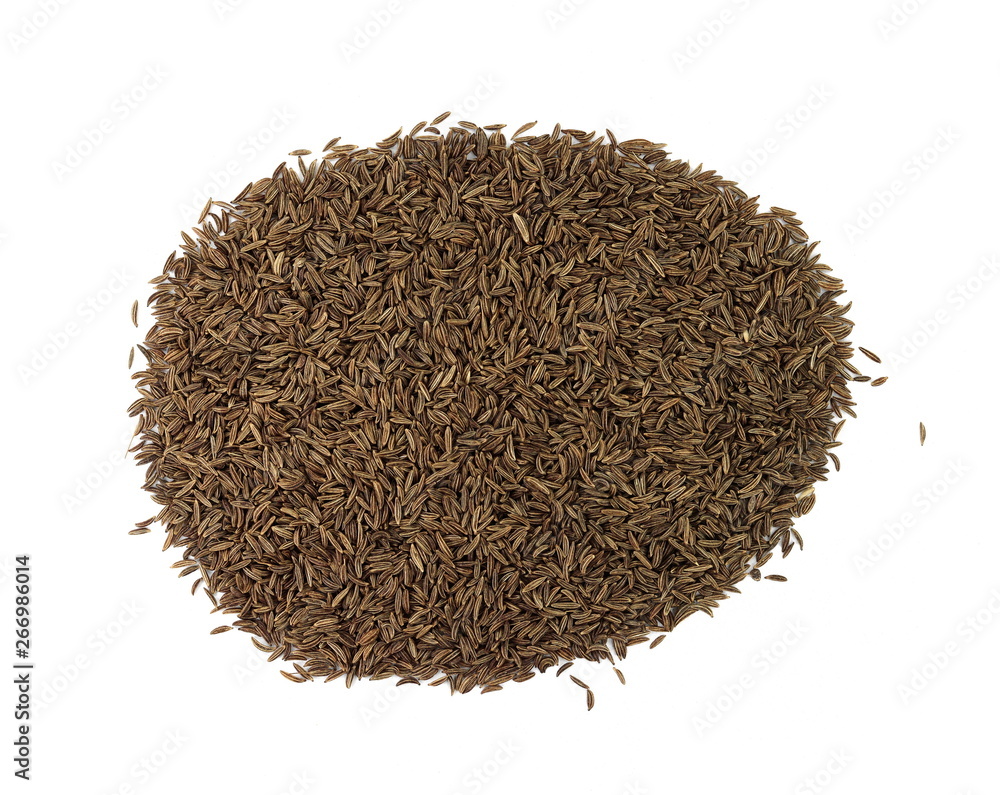 Cumin seeds or caraway isolated on white background Cumin seeds or caraway isolated on white background