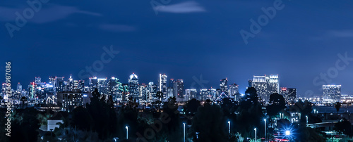 San Diego night panoramic header