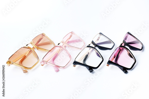 Group of female eyeglasses