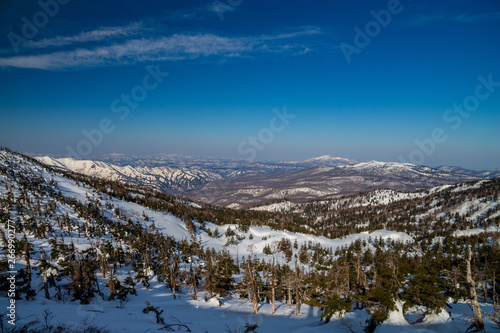 Snowy scenery of Hachimantai in Tohoku region