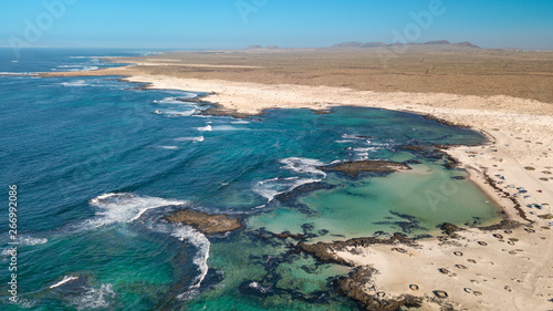 aerial view north coast of fuerteventura