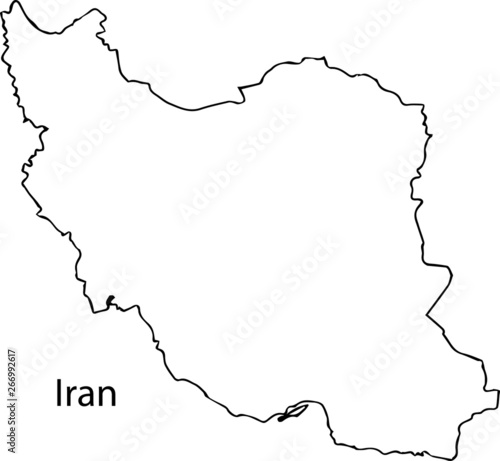 Iran - High detailed outline map