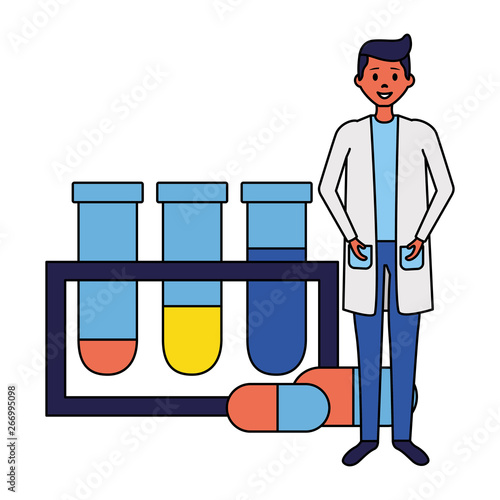 doctor medical flasks laboratory