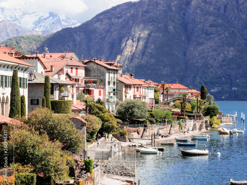 view of Ossuccio, an ancient fishing village overlooking the Como lake. Italy