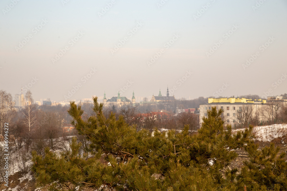Kielce Pałac biskup Krakowskich, widok z kadzielni