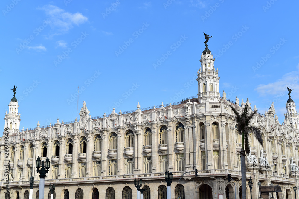 Details from the Famous Great Theater building (Gran Teatro de La Habana) in old Havana, Cuba