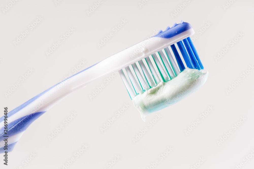 Minty Toothpaste on Toothbrush - Isolated Minty Toothpaste on Toothbrush - Isolated