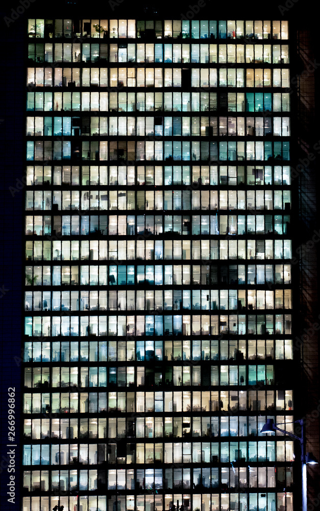 chessboard of windows of a building chessboard of windows of a building