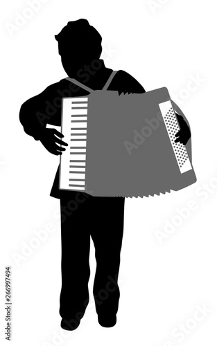 Boy accordion player