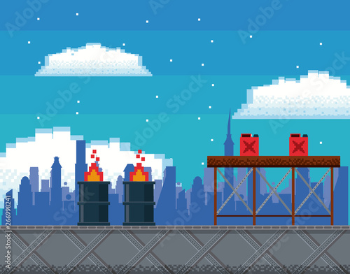 Retro videogame  screen arcade background card