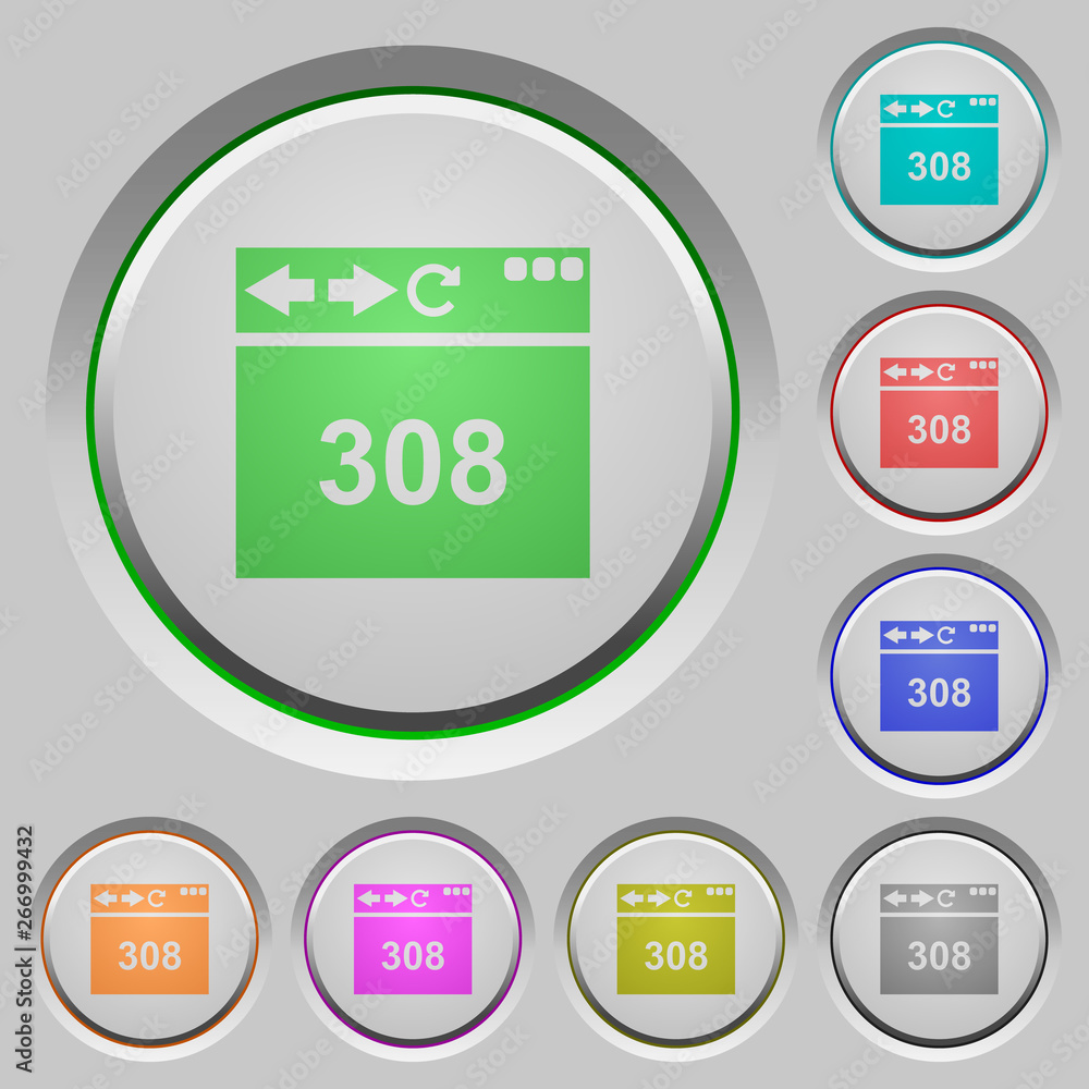 Browser 308 Permanent Redirect push buttons Browser 308 Permanent Redirect push buttons