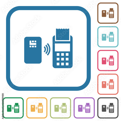 Contactless payment simple icons