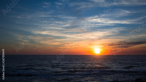 Fototapeta Naklejka Na Ścianę i Meble -  Beautiful sunset and twilight on the sea coast.
