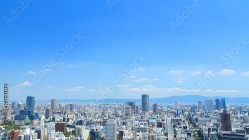 日本・大阪の都市景観 街並み, 都会, 都市, 摩天楼,