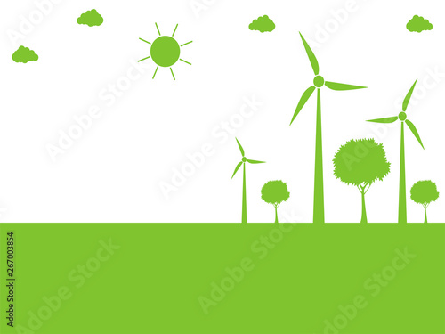 Green cities help the world with eco-friendly concept ideas.vector illustration