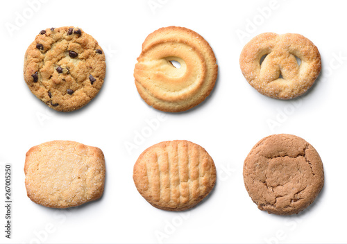 Obraz na płótnie set of cookies isolated on white background