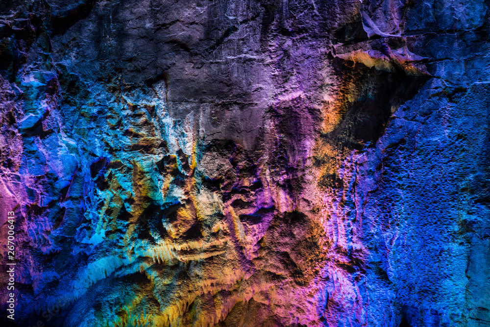 Colorful cave walls