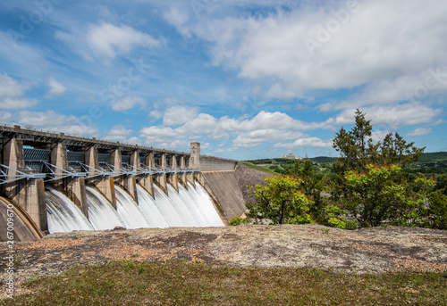Table Rock Dam flowing water from it's gates photo