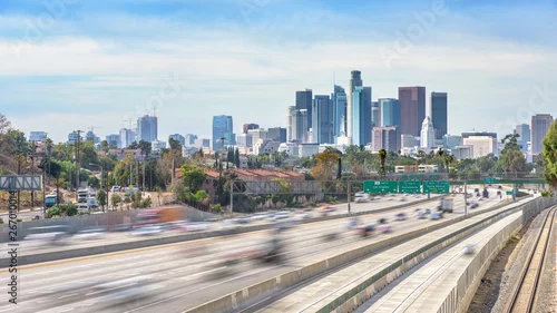 Obraz Los Angeles City Traffic Freeway w słoneczny dzień