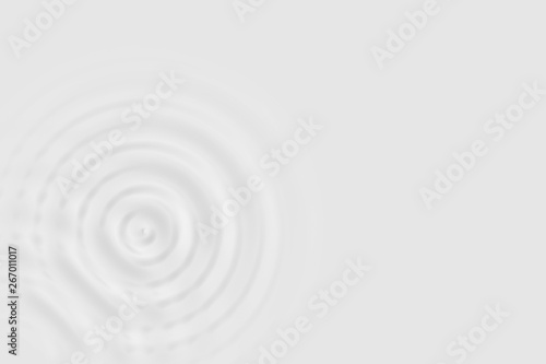 Top view of white water ring or white oil surface, soft background texture