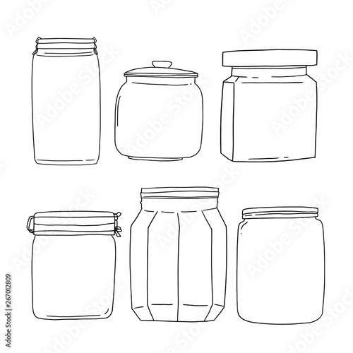 line art mason jar varian