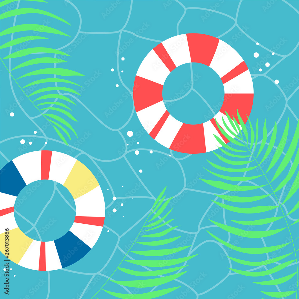 Obraz premium Cute tropical plants pattern vector background.