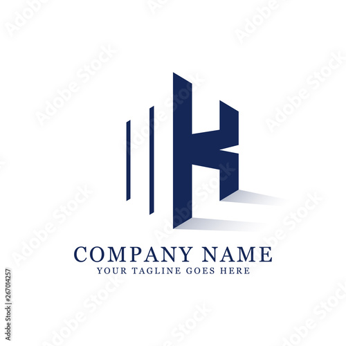 Mk initial Letter  Premium Logo - Vector with negative space vector