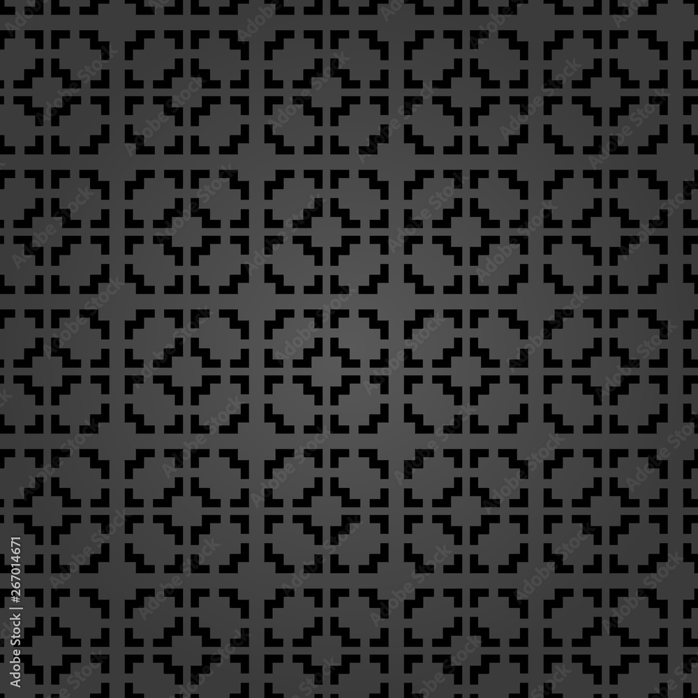 Seamless background for your designs. Modern dark ornament. Geometric abstract dark zpattern