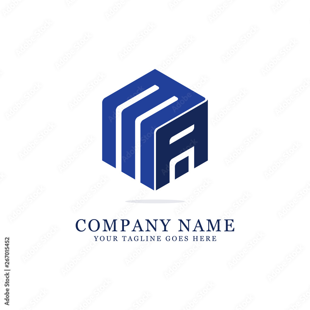 MA initial Letter Hexagonal Logo - clean and clever MA initial Letter Hexagonal Logo - clean and clever