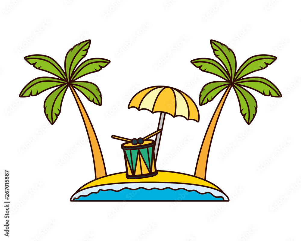 Obraz premium beach drum brazil carnival