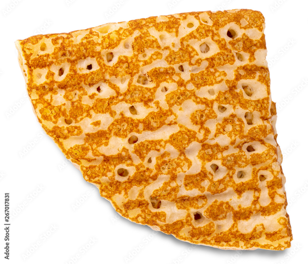 the pancake isolated on white background. the pancake isolated on white background.
