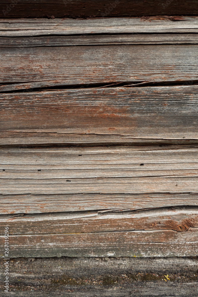 Obraz premium Old boards. Beautiful patterns on the close-up of old wood.