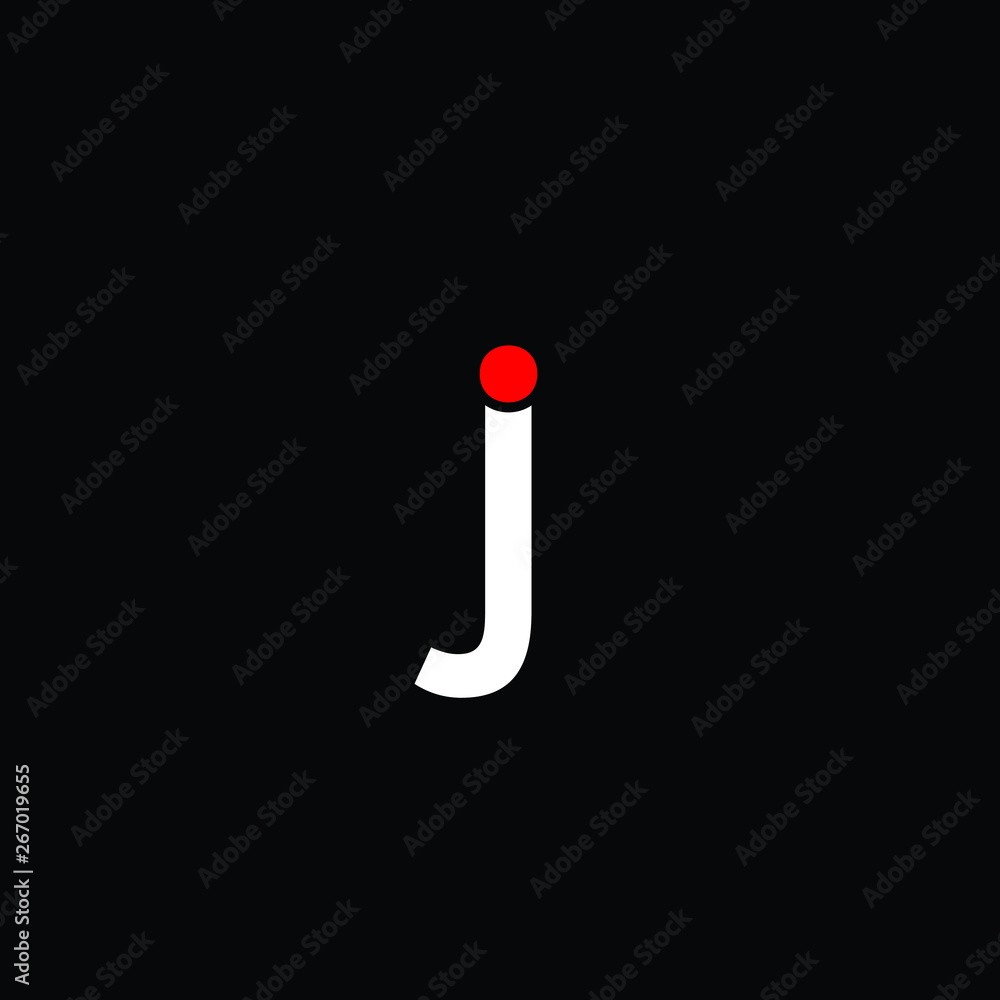 lower case J and I letter logo vector in red and white lower case J and I letter logo vector in red and white