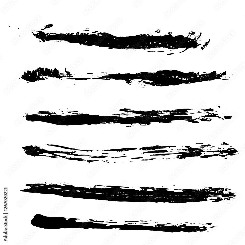 Ink vector brush strokes background. Vector illustration. Grunge texture.