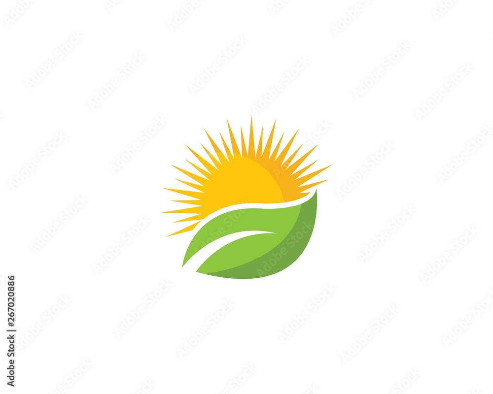 Obraz premium Green leaf logo