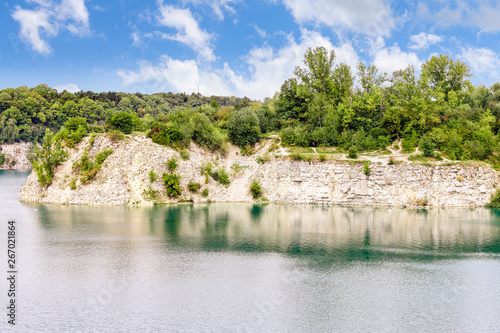 Zakrzowek lake  Krakow  Poland. Quarry under water.