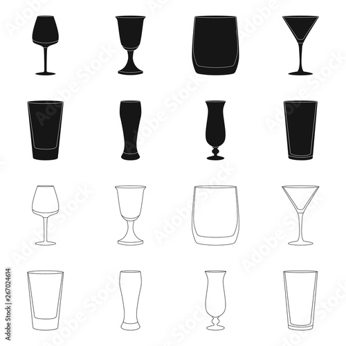 Isolated object of form and celebration symbol. Collection of form and volume stock vector illustration.